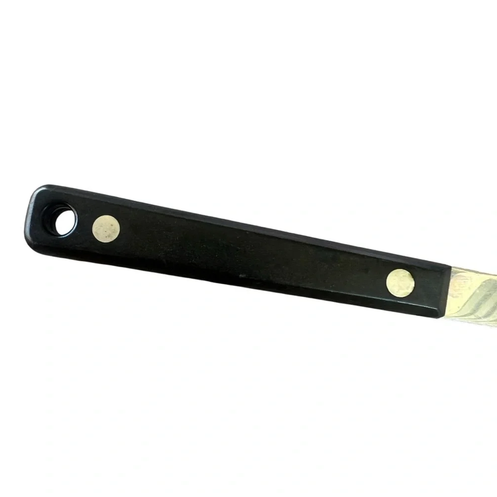 Vintage EKCO Stainless Vanadium Kitchen Soup Ladle Black Handle 12”